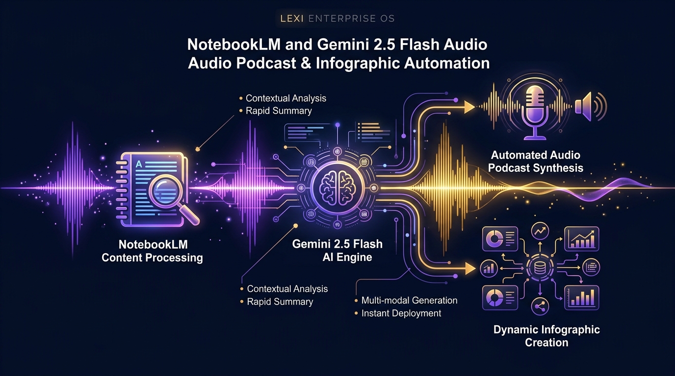 Ứng Dụng NotebookLM & Gemini 2.5 Flash: Tự Động Biến Tài Liệu 100 Trang Thành Audio Podcast & Infographic