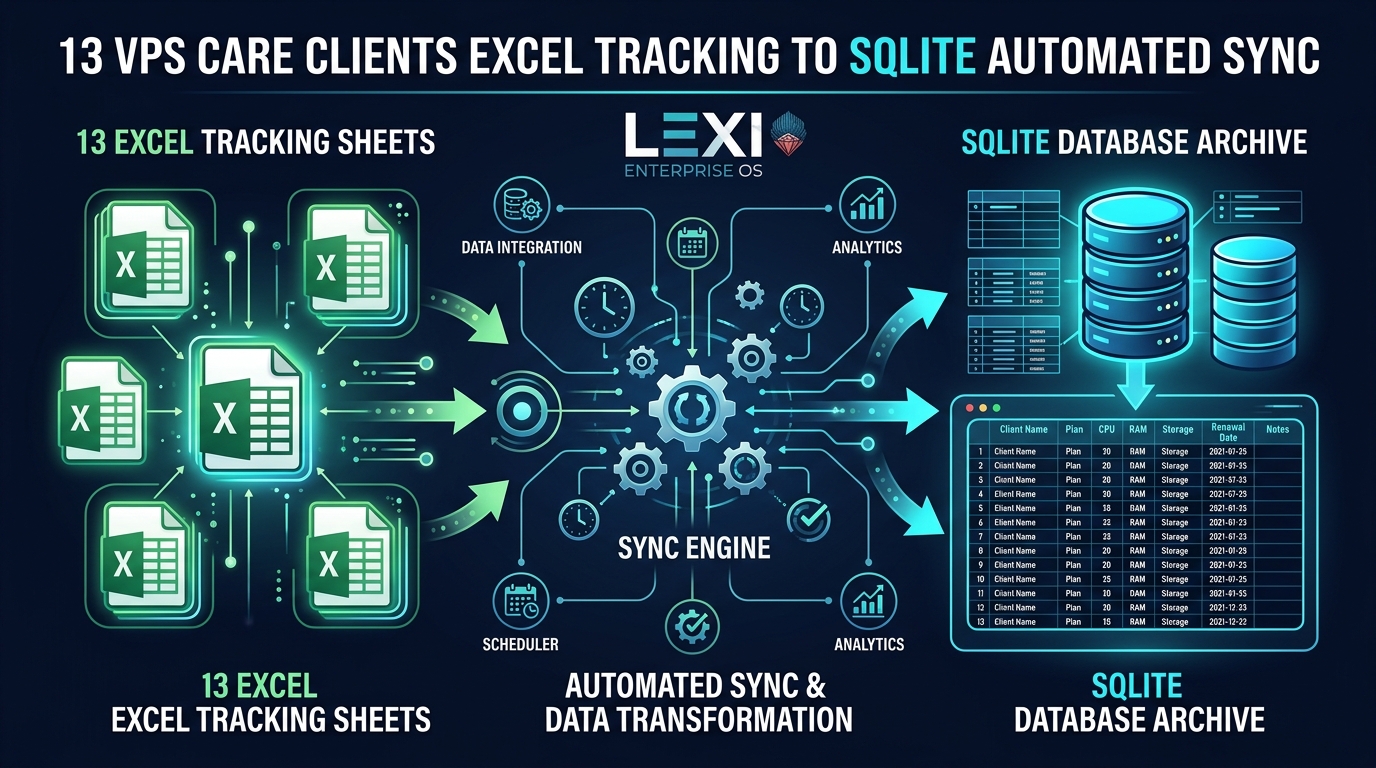 Bài Học Quản Lý 13 Khách Hàng VPS Care 6.8M Doanh Thu Tự Động Bằng Excel & SQLite Sync Script
